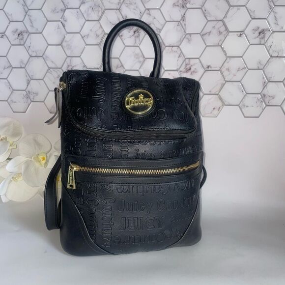 Juicy Couture Black Backpack with Gold Hardware - Picture 1 of 7